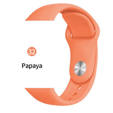 Cargar imagen en el visor de la galería, Soft Sports Watch Silicone band Watch for Apple 4 3 2 1 38 MM 42 MM Breathable Bracelet for Iwatch Series 5 40mm 44mm strap
