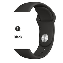 Cargar imagen en el visor de la galería, Soft Sports Watch Silicone band Watch for Apple 4 3 2 1 38 MM 42 MM Breathable Bracelet for Iwatch Series 5 40mm 44mm strap
