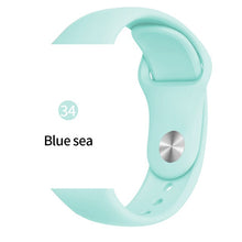Cargar imagen en el visor de la galería, Soft Sports Watch Silicone band Watch for Apple 4 3 2 1 38 MM 42 MM Breathable Bracelet for Iwatch Series 5 40mm 44mm strap
