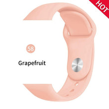 Cargar imagen en el visor de la galería, Soft Sports Watch Silicone band Watch for Apple 4 3 2 1 38 MM 42 MM Breathable Bracelet for Iwatch Series 5 40mm 44mm strap
