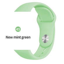Cargar imagen en el visor de la galería, Soft Sports Watch Silicone band Watch for Apple 4 3 2 1 38 MM 42 MM Breathable Bracelet for Iwatch Series 5 40mm 44mm strap
