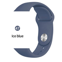 Cargar imagen en el visor de la galería, Soft Sports Watch Silicone band Watch for Apple 4 3 2 1 38 MM 42 MM Breathable Bracelet for Iwatch Series 5 40mm 44mm strap
