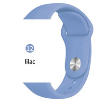 Cargar imagen en el visor de la galería, Soft Sports Watch Silicone band Watch for Apple 4 3 2 1 38 MM 42 MM Breathable Bracelet for Iwatch Series 5 40mm 44mm strap
