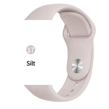 Cargar imagen en el visor de la galería, Soft Sports Watch Silicone band Watch for Apple 4 3 2 1 38 MM 42 MM Breathable Bracelet for Iwatch Series 5 40mm 44mm strap
