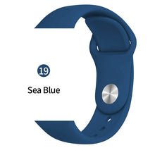 Cargar imagen en el visor de la galería, Soft Sports Watch Silicone band Watch for Apple 4 3 2 1 38 MM 42 MM Breathable Bracelet for Iwatch Series 5 40mm 44mm strap
