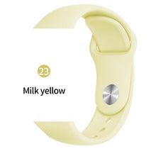 Cargar imagen en el visor de la galería, Soft Sports Watch Silicone band Watch for Apple 4 3 2 1 38 MM 42 MM Breathable Bracelet for Iwatch Series 5 40mm 44mm strap
