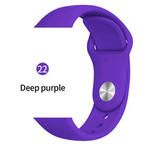 Cargar imagen en el visor de la galería, Soft Sports Watch Silicone band Watch for Apple 4 3 2 1 38 MM 42 MM Breathable Bracelet for Iwatch Series 5 40mm 44mm strap
