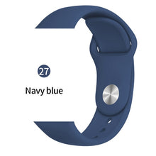 Cargar imagen en el visor de la galería, Soft Sports Watch Silicone band Watch for Apple 4 3 2 1 38 MM 42 MM Breathable Bracelet for Iwatch Series 5 40mm 44mm strap

