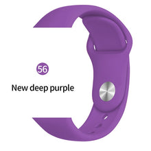 Cargar imagen en el visor de la galería, Soft Sports Watch Silicone band Watch for Apple 4 3 2 1 38 MM 42 MM Breathable Bracelet for Iwatch Series 5 40mm 44mm strap
