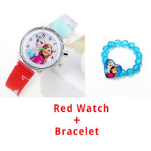 Cargar imagen en el visor de la galería, Princess Elsa Children Watches Spiderman Colorful Light Source Boys Watch Girls Kids Party Gift Clock Wrist Relogio Feminino
