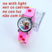 Cargar imagen en el visor de la galería, Princess Elsa Children Watches Spiderman Colorful Light Source Boys Watch Girls Kids Party Gift Clock Wrist Relogio Feminino
