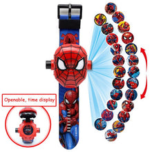 Cargar imagen en el visor de la galería, Children Watch The 3D Projection Cartoon Ultraman Spiderman Ironman Princess  Digital Watches  Kids Watches Toy
