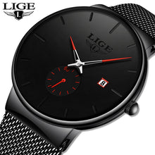 Cargar imagen en el visor de la galería, LIGE Quartz Clock Sports Men Watch Top Brand Luxury Famous Dress Fashion Watches Male Unisex Ultra Thin Wrist watch Para Hombre
