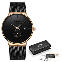 Cargar imagen en el visor de la galería, LIGE Quartz Clock Sports Men Watch Top Brand Luxury Famous Dress Fashion Watches Male Unisex Ultra Thin Wrist watch Para Hombre
