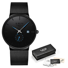 Cargar imagen en el visor de la galería, LIGE Quartz Clock Sports Men Watch Top Brand Luxury Famous Dress Fashion Watches Male Unisex Ultra Thin Wrist watch Para Hombre
