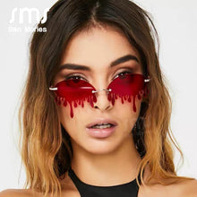 Cargar imagen en el visor de la galería, Fashion Rimless Sunglasses Women New Vintage Unique Tears Shape Steampunk Sunglasses Female Gafas Shades UV400 Oculos Feminino
