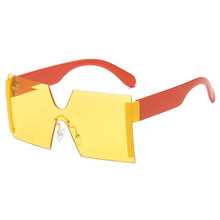 Cargar imagen en el visor de la galería, Fashion Oversized Square Rimless Sunglasses Women Brand Designer Flat Top Big Sun Glasses Female One Piece Travel Gafa de sol
