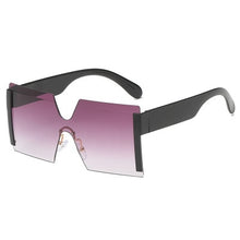 Cargar imagen en el visor de la galería, Fashion Oversized Square Rimless Sunglasses Women Brand Designer Flat Top Big Sun Glasses Female One Piece Travel Gafa de sol

