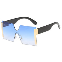 Cargar imagen en el visor de la galería, Fashion Oversized Square Rimless Sunglasses Women Brand Designer Flat Top Big Sun Glasses Female One Piece Travel Gafa de sol

