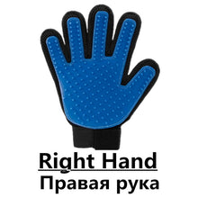 Cargar imagen en el visor de la galería, Pet Dog Cat Grooming Cleaning Brush Gloves Effective Deshedding Back Massage Rabbit Animal Bathing Hair Removal Gloves Dog Comb
