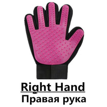 Cargar imagen en el visor de la galería, Pet Dog Cat Grooming Cleaning Brush Gloves Effective Deshedding Back Massage Rabbit Animal Bathing Hair Removal Gloves Dog Comb
