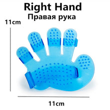 Cargar imagen en el visor de la galería, Pet Dog Cat Grooming Cleaning Brush Gloves Effective Deshedding Back Massage Rabbit Animal Bathing Hair Removal Gloves Dog Comb
