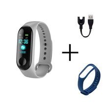Cargar imagen en el visor de la galería, Men Smart Sports watch blood pressure heart rate monitor message reminder bluetooth waterproof men and women bracelet kids wrist
