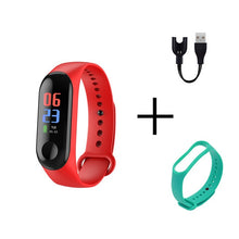 Cargar imagen en el visor de la galería, Men Smart Sports watch blood pressure heart rate monitor message reminder bluetooth waterproof men and women bracelet kids wrist
