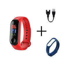 Cargar imagen en el visor de la galería, Men Smart Sports watch blood pressure heart rate monitor message reminder bluetooth waterproof men and women bracelet kids wrist
