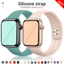 Cargar imagen en el visor de la galería, Soft Sports Watch Silicone band Watch for Apple 4 3 2 1 38 MM 42 MM Breathable Bracelet for Iwatch Series 5 40mm 44mm strap

