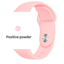 Cargar imagen en el visor de la galería, Soft Sports Watch Silicone band Watch for Apple 4 3 2 1 38 MM 42 MM Breathable Bracelet for Iwatch Series 5 40mm 44mm strap
