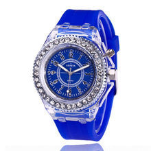 Cargar imagen en el visor de la galería, Led Flash Luminous Watches Personality Trends Students Lovers Jellies Woman Men&#39;s Watches 7 color Light WristWatch Kids
