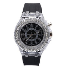 Cargar imagen en el visor de la galería, Led Flash Luminous Watches Personality Trends Students Lovers Jellies Woman Men&#39;s Watches 7 color Light WristWatch Kids
