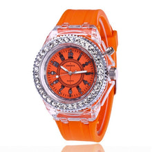 Cargar imagen en el visor de la galería, Led Flash Luminous Watches Personality Trends Students Lovers Jellies Woman Men&#39;s Watches 7 color Light WristWatch Kids
