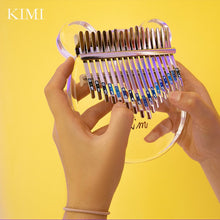 Cargar imagen en el visor de la galería, kimi kalimba 17 key thumb piano transparent crystal finger piano kalimba beginner Acrylic Thumb Piano 17-key
