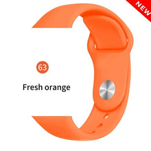 Cargar imagen en el visor de la galería, Soft Sports Watch Silicone band Watch for Apple 4 3 2 1 38 MM 42 MM Breathable Bracelet for Iwatch Series 5 40mm 44mm strap
