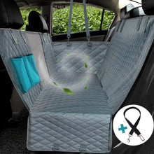 Cargar imagen en el visor de la galería, Dog Car Seat Cover View Mesh Waterproof Pet Carrier Car Rear Back Seat Mat Hammock Cushion Protector With Zipper And Pockets
