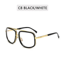 Cargar imagen en el visor de la galería, New Fashion Big Frame Sunglasses Men Square  Metal Sun Glasses Women Retro Sun Glasses Vintage High Quality Gafas Oculos De Sol
